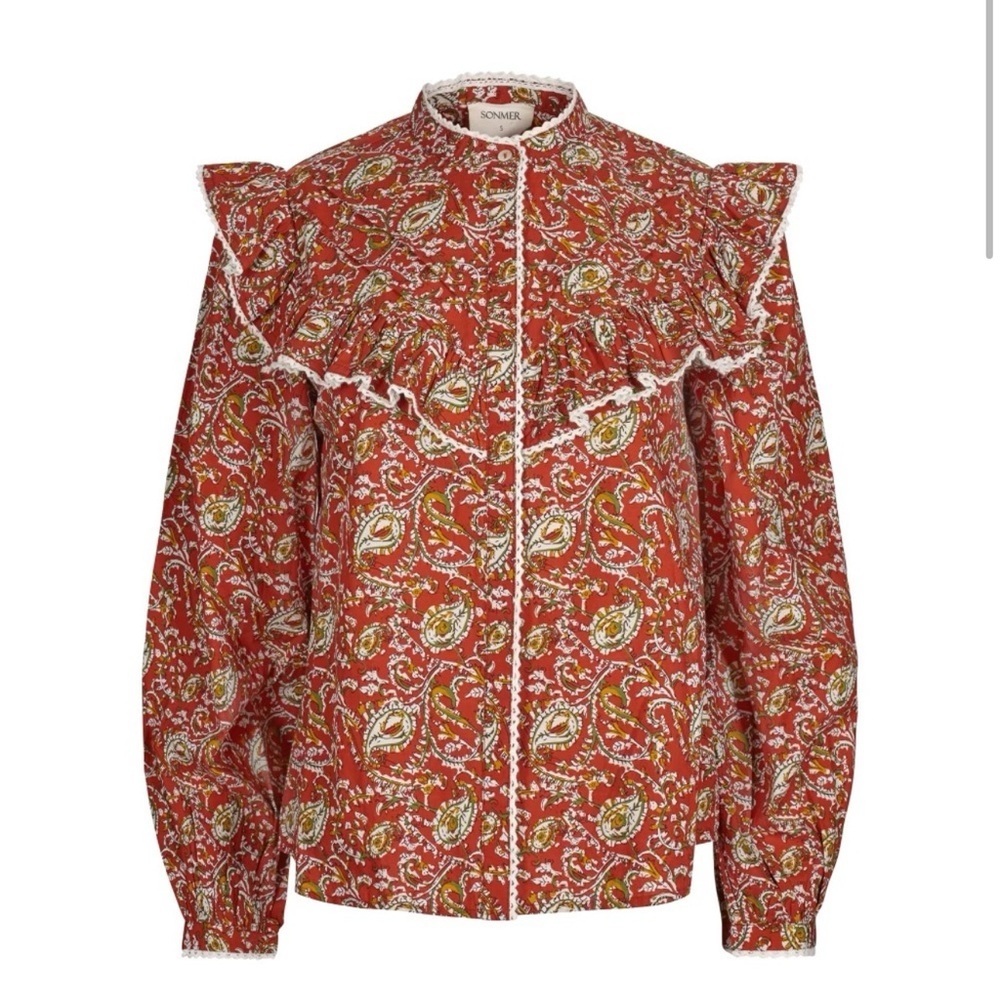 Somner India “Dorothy blouse” in terracotta